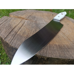 БІЛИЙ СУЛТАН кухонний ніж ручної роботи майстра студії GARAGE ART, сталь ® N690™, 61 HRC. Photo 2